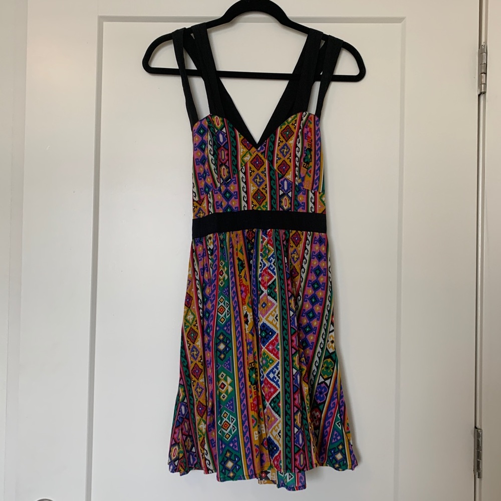 ASOS Pattern Dress with Strappy Back